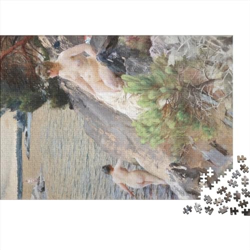 NEDLON Anders Zorn Legpuzzels voor volwassenen, 500 stukjes puzzel hersenkraker spel kunstcollectie hersenkraker volwassenen premium kwaliteit houten puzzel 500 stuks