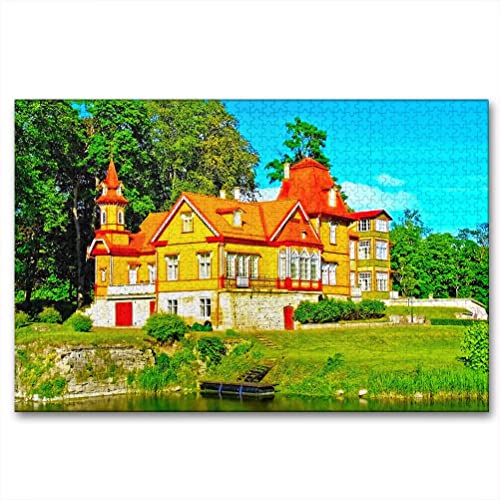 Seucaxlp Estland Eiland van Saaremaa 1000 Stukjes Houten Puzzel voor Volwassenen