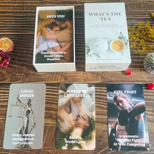 QCFQCF Wat is de thee? Relaties Oracle Cards, Life Oracle Deck, Oracle Cards Deck voor beginners, Interpretatie van onze carrière en levensrelaties