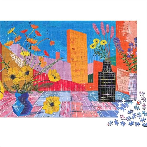 PMVCFRXA Puzzel met helende bloem, 500 stukjes, puzzel voor volwassenen, helende bloem, houten speelgoed, decoratie, 500 stuks, 52 x 38 cm