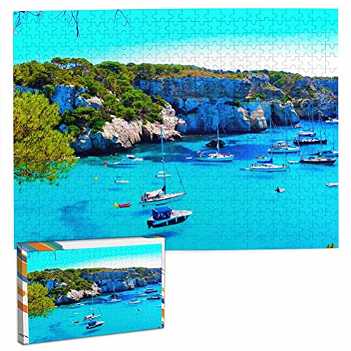 Auralto Spanje Balearen Menorca Puzzel voor volwassenen 500 stuk houten reisgeschenk souvenir 20,4x15 inch