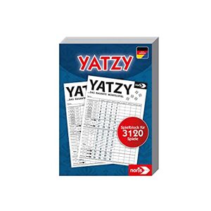 Noris 606194305 Yatzy speelblok in formaat 10,2 x 14,4 cm, Yatzyblock voor 3.120, 2 spelers in de leeftijd vanaf 6 jaar