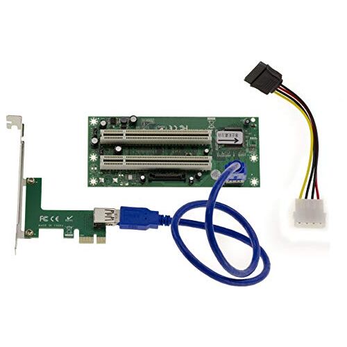 KALEA-INFORMATIQUE KALEA INFORMATIQUE Adapter, PCI naar PCI Express PCIe 1 x – 2 poorten – chipset ASM – link via USB3-kabel 50 cm