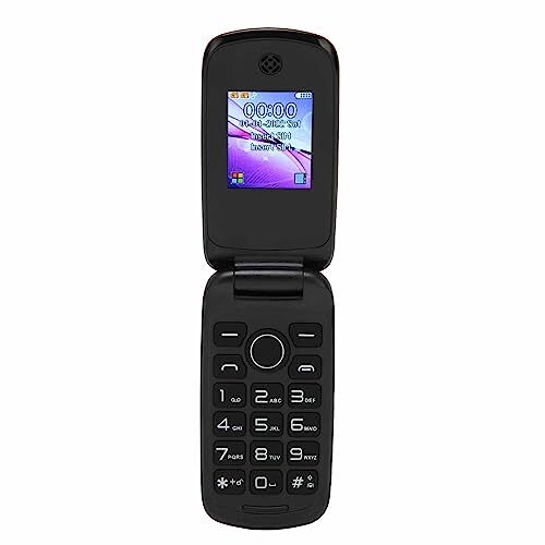 Dpofirs Flip Mobiele Telefoon Ontgrendeld, Flip Mobiele Telefoon voor Senioren, GSM Ontgrendeld Senior Flip Mobiele Telefoon met Grote Knop, Ontgrendelde Flip-telefoon, BT, Dual SIM, (Zwart)