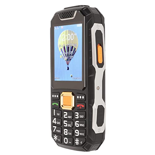 Annadue 2G Senior Mobiele Telefoon, 2,8 Inch HD Mobiele Telefoon, 3D Big Button, 9 Familienummers, 32 MB, 64 MB, 1,3 MP, 13800 MAh Batterij, voor Senioren (Zwart)