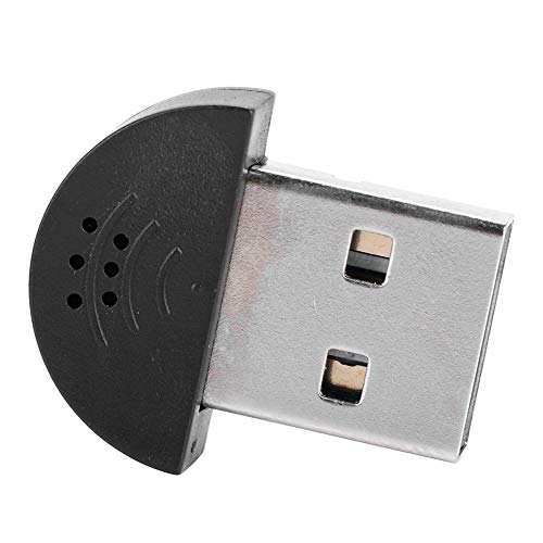 ASHATA Mini-Microfoon, USB-stekker, Draagbare USB-mini-Studio, Speech Microfoon, Opname, mic, Draagbaar, Hoge Gevoeligheid voor Laptop, Studio, Spraakopname voor Computer, Pc of