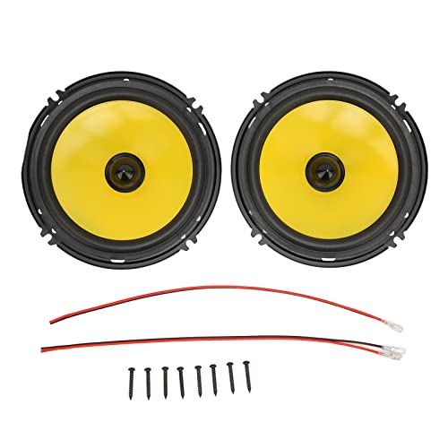 plplaaoo Autoluidsprekers, Autodeurluidsprekers, Coaxiale Autoluidsprekers, Stereo Autoluidspreker, Bass Treble-luidsprekers, Autodeurluidsprekers Treble Bass Stereo 600W Coaxiale Luidspreker Voor Voertuigvrac