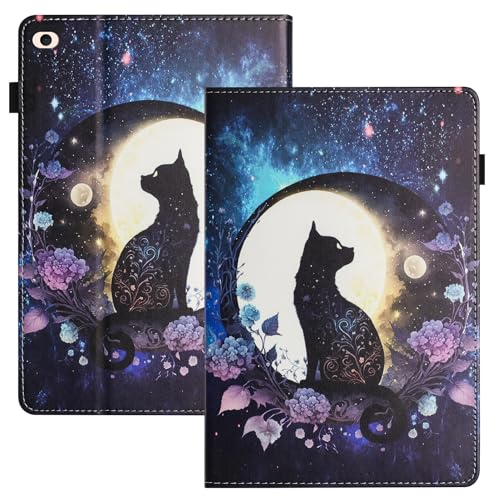 LSPCASA Case Voor iPad Mini 1/2/3/4/5 PU+TPU iPad Mini Case Auto Wake/Sleep iPad Mini 4 Case iPad Mini 5 Case Met Kaartsleuven iPad Mini 2 Case iPad Mini 3 Case Kat