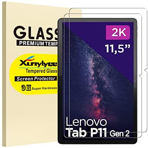 XunyLyee 2 stuks beschermfolie voor Lenovo Tab P11 2nd Gen 11,5 inch, pantserbescherming, glas, displaybescherming voor Lenovo Tab P11 Gen 2 TB-350FU/TB-350XC