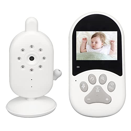 DAUZ Babyfoon, WiFi Video Babyfoon 2-weg Spraakintercom 100‑240V voor Thuis (EU-stekker)