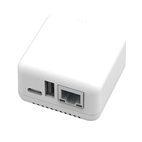 Vereen 1 STUKS NP330 Netwerkprintserver Mini Wit met 1X 10/100 Mbps RJ-45 LAN-Poort WiFi-Netwerkfunctie voor Windows XP Android