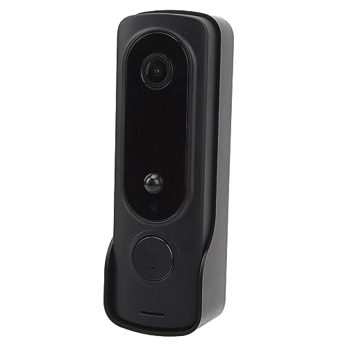 Akozon Video Deurbel Camera 1080P HD Intercom Nachtzicht Video Deurbel Two Way Voice Nachtzicht HD Groothoek Deurbel voor Thuis (Zwart)