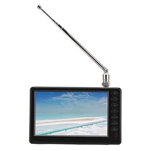 BROLEO 5 Inch Draagbare Tv, Oplaadbare ISDB T-compatibele 1080P Mini Digitale Televisie met Standaard voor Buiten