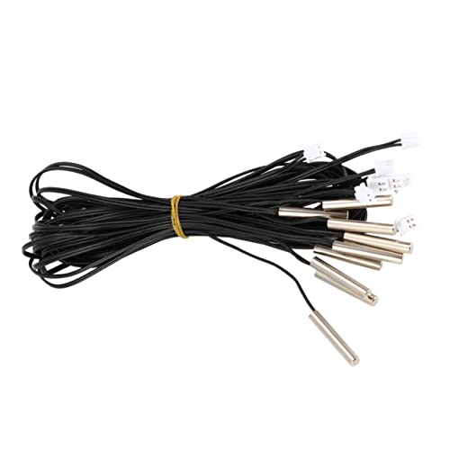 UKCOCO 10 Stuks Temperatuursensor Temperatuur Sonde Temperatuur Thermistor Vervangende Sonde Temperatuur Zender Verlengkabel Sensoren Thermistor-sensor Code Verlengsnoer Plastic Koelkast