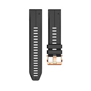 WIKUNA Voor Garmin Fenix 7S 6S 5S Horlogebanden 20mm Armband voor Fenix 6s Pro 5s Plus Rose Gold Buckle Silicone Quick Replacement Polsbandjes (kleur: zwart, maat: voor Fenix 6S Pro)