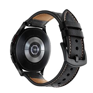 1 SeNool 20 mm armband voor Samsung Galaxy Watch 5 (40 mm 44 mm) / Galaxy Watch 5 Pro 45 mm / Galaxy Watch 4 (40 mm 44 mm), lederen horlogeband, reservebandjes voor Samsung Galaxy Watch Active 40 mm zwart