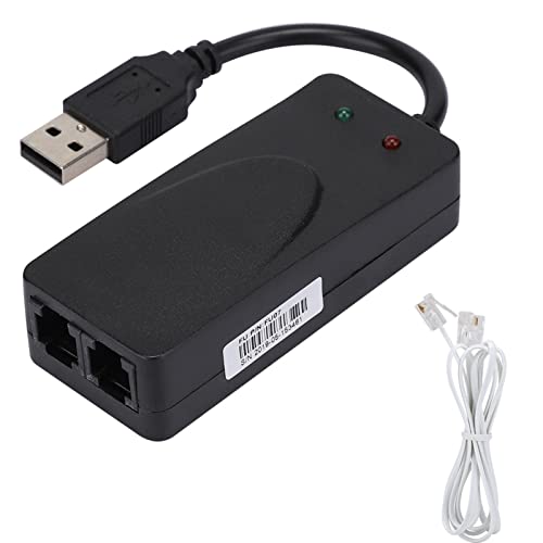 SUNGOOYUE Normaal Inbelmodem, Faxmodem Dual Port USB2.0 56K Extern Modemstuurprogramma voor Win 7/Win 8/Win 10/Win XP