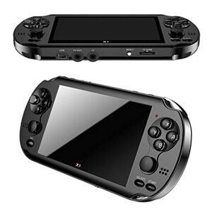 LANMOU Retro handheld gameconsole, 4,3 inch HD scherm, PSP dubbele rocker console-speelmachine, ingebouwde meerdere simulatoren, ondersteunt tienduizenden games, TF-kaart 64G-uitbreiding, zwart