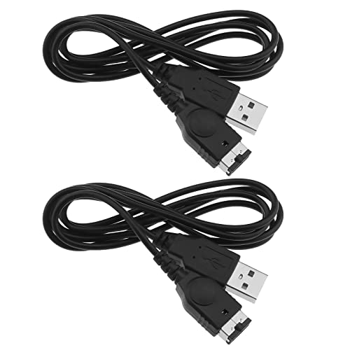 EMSea 2 x USB-oplaadkabel, compatibel met Nintendo NDS/Gameboy Advance SP, USB-oplaadkabel, loodaccessoires, zwart