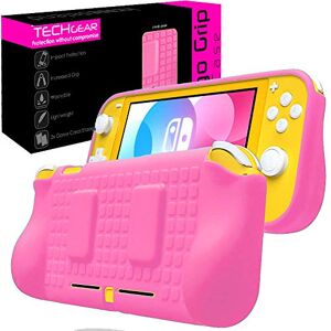 TECHGEAR Switch Lite Case, SIL01 Ergo Grip Case, roze, Achterkant Cover