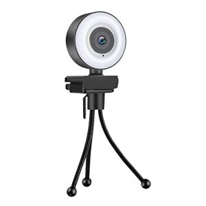 500243989A1 LAXED Webcam HD 2K voor Computer PC Webcam voor Windows Laptop Conference Gaming Webcam Ringlicht en Microfoon