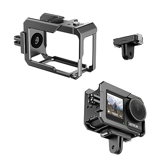 Fututech Beschermend Aluminium Frame voor DJI Osmo Action 4 Beschermhoes Kooi voor Actiecamera, Beschermer, Actiecamera's Koude Schoen Accessoires