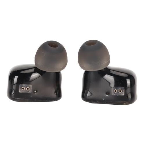 Zudoo IEM-Oordopjes, Dynamische stuurprogramma's Oordopjes HiFi Stereo 0,78 Mm 2-pins Interface 10 Mm en 6 Mm stuurprogramma's voor Dagelijks Gebruik (Zwart goud)