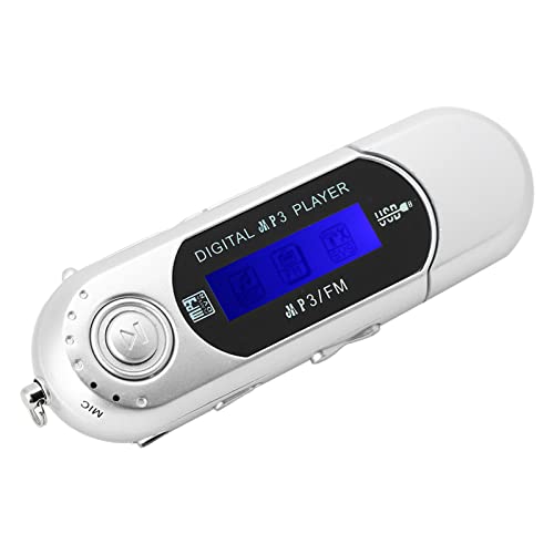 DAUZ USB MP3 Digitale Muziekspeler, Mini MP3-Muziekspeler, Draagbare Muziekspeler, Ondersteuning 32GB TF-kaart Vakmanschap voor Thuis Meertalige Muziekweergave School (GRAY)
