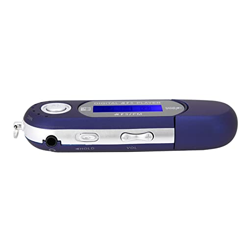 BROLEO Digitale USB MP3-Muziekspeler, Vakmanschap Mini MP3-Muziekspeler, Draagbare Muziekspeler, Digitale Muziekspeler, Multifunctionele School voor Thuis (BLUE)