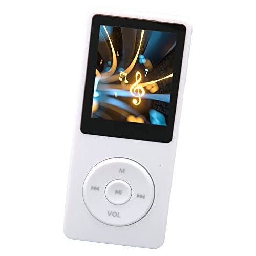 Bewinner Mp3-speler, Draagbare Muziekspeler Zonder Verlies, 64 GB Mp3-muziekspeler met 1,8-inch LCD-scherm voor Cadeau voor Kinderen, Muziek Afspelen Tot 30 Uur (Wit)