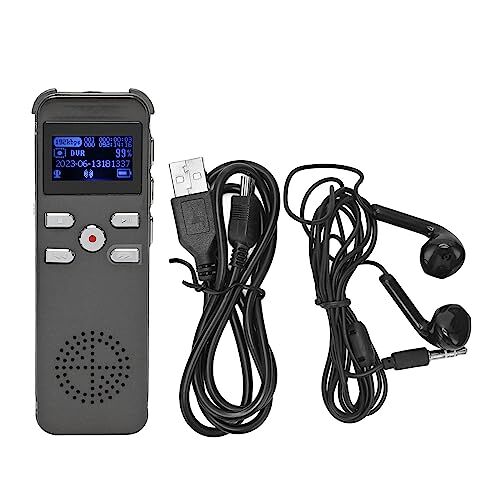 ASHATA Digitale Stemrecorder Spraakrecorder 220 Uur Geluidsopnameapparaat MP3-recorder voor Conferenties, Vergaderingen (8G)