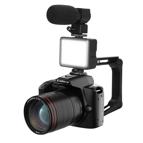 VBESTLIFE 4K Digitale Camera, 3 Inch IPS-kleurendisplay 64 MP HD 16X Digitale Zoom WIFI Digitale Camera, Nachtzicht 120 Graden Groothoek Vlog-camera, met Invullicht