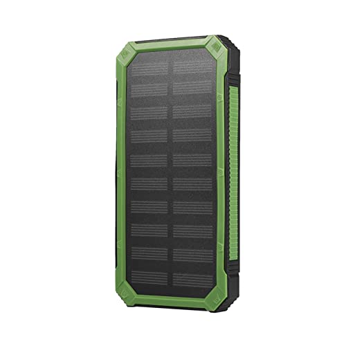 Keenso Power Bank Dual USB Solar Power Bank, Power Bank Dual USB with Dual USB 5V Output Solar Chargers (Groente)