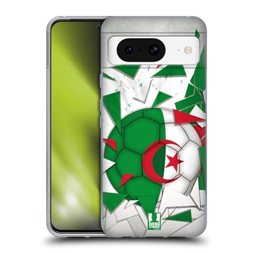 Head Case Designs Algerije Voetbal Breaker Soft Gel Case Hoesje compatibel met Google Pixel 8