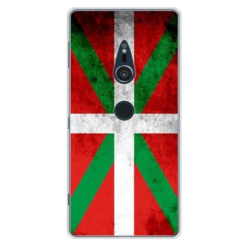 1001 coques Bedrukte siliconen hoes compatibel met Sony Xperia XZ2 Baskische vlag