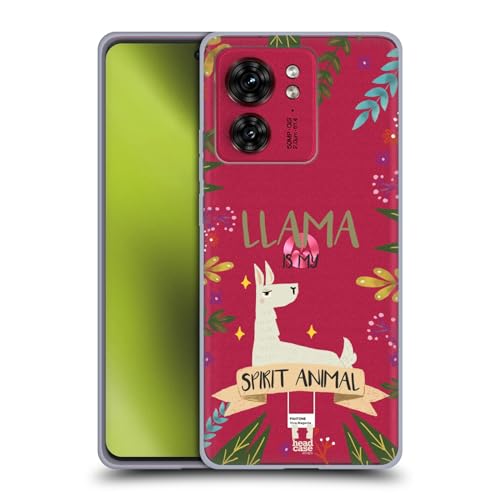 Head Case Designs Llama Spirit Animal Illustraties Soft Gel Case Hoesje compatibel met Motorola Moto Edge 40