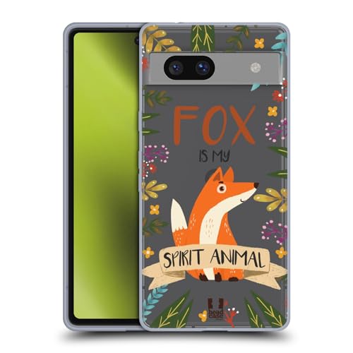 Head Case Designs Vos Spirit Animal Illustraties Soft Gel Case Hoesje compatibel met Google Pixel 7a