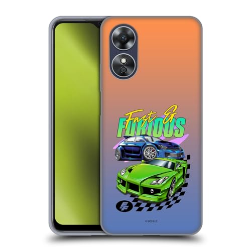 Head Case Designs Officieel Gelicentieerd Fast & Furious Franchise Autos Snelle Mode Soft Gel Case Hoesje compatibel met Oppo A17