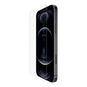 Belkin OVA037zz Screenforce UltraGlass antimikrobieller Displayschutz passend für iPhone 12 / iPhone 12 Pro (reduziert Bakterien um bis zu 99%), Transparent,Zwart