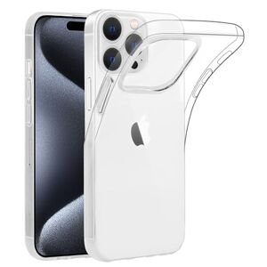 32nd Clear Gel Serie Transparante TPU Siliconen Clear Gel Hoesje Cover voor Apple iPhone 15 Pro Max (6.7"), Crystal Gel Ultra Dunne Hoes Doorzichtig