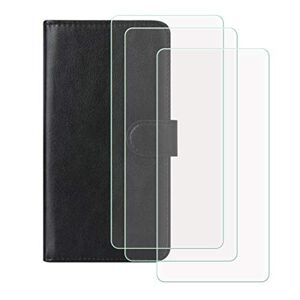 YZKJSZ Cover voor Hisense V60 (6,9 inch), hoes + [3 stuks] beschermfolie, flip PU lederen hoes, wallet, tas, case met kaartsleuf en standaard, beschermhoes zwart