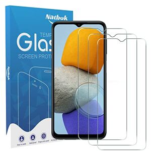Samsung Natbok [3 Pack] Compatibel met Samsung Galaxy M23 5G/Galaxy M13 Screen Protector gehard glas, anti-kras HD 9H hardheid beschermfolie voor Samsung M23/Galaxy M13 Geen bubbel, eenvoudig te installeren