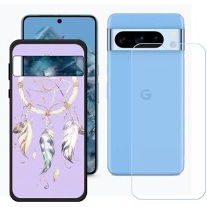 BMPNLSZ TPU-hoes voor Google Pixel 9 + HD gehard glas, siliconen omhulsel bumper beschermende achterkant van de behuizing 9 hardheid, anti-kras schermbeschermer voor Google Pixel 9 (6,1 inch) -