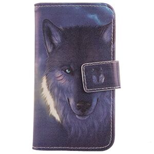 Archos Lankashi Geschilderd Flip Wallet-Design PU Lederen Cover Skin Protection Case Voor Archos Core 55 5.5 "4G (Wolf)