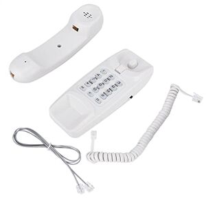 MSF1rogtc73562wn1635-02 ciciglow Bekabelde telefoon, geavanceerde Amerikaanse telefoons, vaste telefoons, geen externe stroomvoorziening nodig, wandmonteerbare telefoons voor senioren met herhaalfunctie voor (wit)