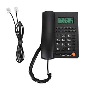 Niiyenznk9emq53s Vaste telefoons, vaste telefoons voor thuis, L019 Engelse handel Call Desk Display Caller ID-telefoon voor thuiskantoor Hotel Restaurant Zwart