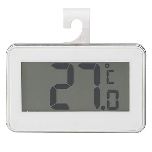 ASHATA Digitale lcd-thermometer, lcd-thermometer, koelkastthermometer, digitale elektronische thermometer met hoge precisie voor koelkast/vriezer (wit)