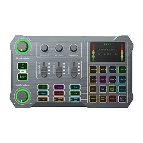 SilteD DLOETT X10 Computer Mobiele telefoon Live-geluidskaart met 48V XLR OTG-poort Interface Mixer Opname (Kleur: Zwart)