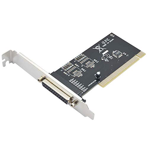 Jeirdus Parallelle poort PCI-kaart PCI naar DB25 LPT parallelle poort uitbreidingskaart met laag profiel beugel, PCI Parallelle poort Converter Adapter Controller voor Desktop PC