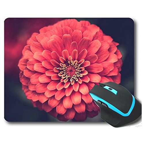 YENDOSTEEN Muisstootkussens aangepast, één roze Zinnias Flower Office Mouse Pad 260* 210* 3 mm